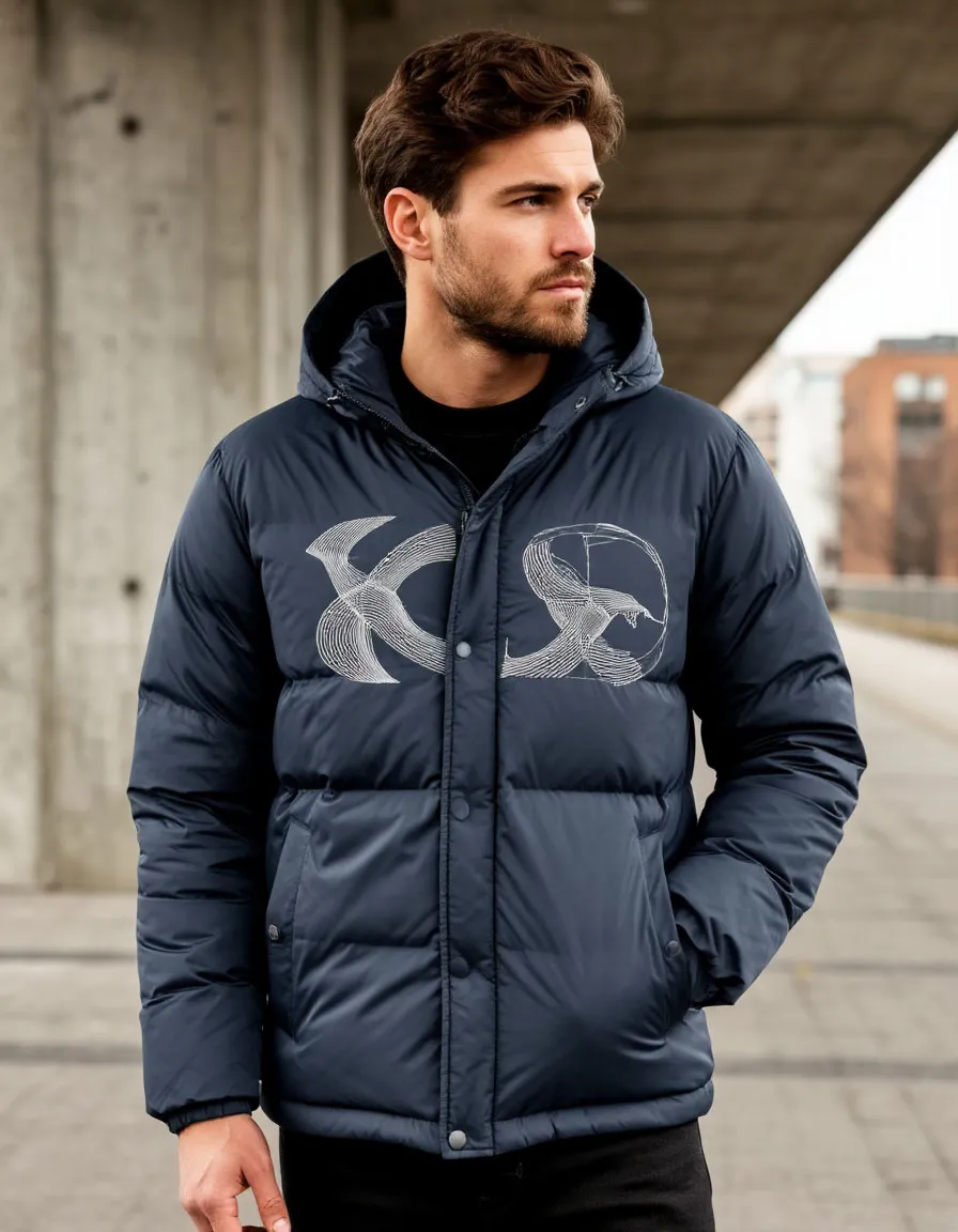 Пуховики с логотипами